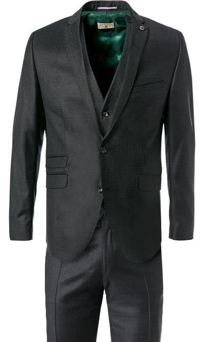 CG Anzug 40/016N0/423732+433103+441023/83 Anzug mit Weste, Slim Fit, Schurwolle, Anthrazit 4 CG Anzug 40/016N0/423732+433103+441023/83 Anzug mit Weste, Slim Fit, Schurwolle, Anthrazit – Bild 2