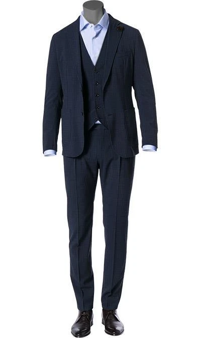 Windsor Anzug Mattino 30009900+9901+10507/410 Anzug Mattino-Sondrisi mit Weste, Schurwolle, Navy, Dunkelblau 3 Windsor Anzug Mattino 30009900+9901+10507/410 Anzug Mattino-Sondrisi mit Weste, Schurwolle, Navy, Dunkelblau