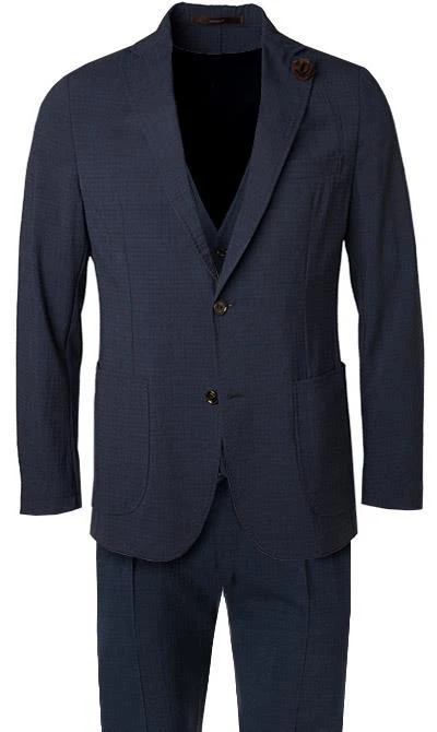 Windsor Anzug Mattino 30009900+9901+10507/410 Anzug Mattino-Sondrisi mit Weste, Schurwolle, Navy, Dunkelblau 4 Windsor Anzug Mattino 30009900+9901+10507/410 Anzug Mattino-Sondrisi mit Weste, Schurwolle, Navy, Dunkelblau – Bild 2