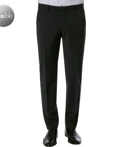 Pierre Cardin Hose Dupont 72240/810/55801/2000 Regular Fit, Schurwolle, Schwarz