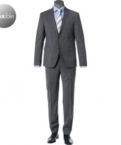 Pierre Cardin Anzug 52261+72240/810/55851/2100 Regular Fit, Schurwoll-Stretch Futureflex, Grau meliert, Anthrazit