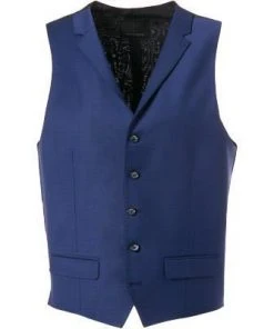 ROY ROBSON Weste 5036-28/017 Slim Fit, Schurwolle, Blau, Royalblau