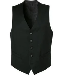 DIGEL Weste Modern Fit Dan 99656/160008/10 Schurwolle REDA, Schwarz