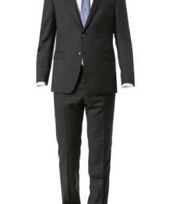 DIGEL Anzug Modern Fit 99656/120033+116062/10 Schurwolle REDA, Schwarz