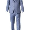 DIGEL Anzug Modern Fit 99653/120033+116062/28 Schurwolle Super110 REDA, Blau meliert, Hellblau -Anzüge & Westen Verkäufe 298911 norm