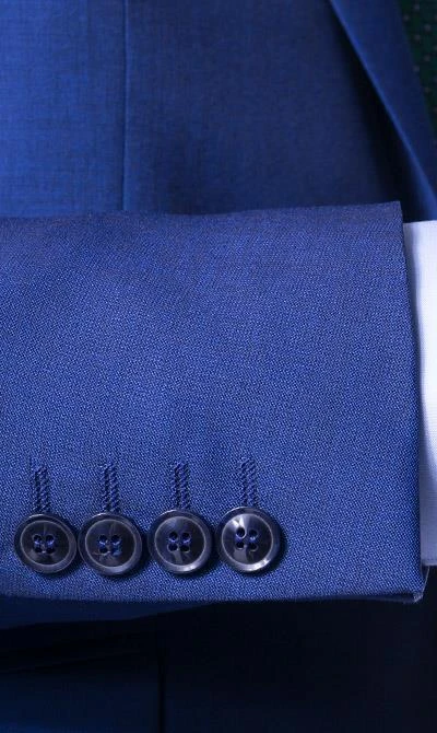 DIGEL Anzug Slim Fit 99832/128001+110030/28 Schurwolle Super100, Royalblau meliert, Blau 6 DIGEL Anzug Slim Fit 99832/128001+110030/28 Schurwolle Super100, Royalblau meliert, Blau – Bild 4