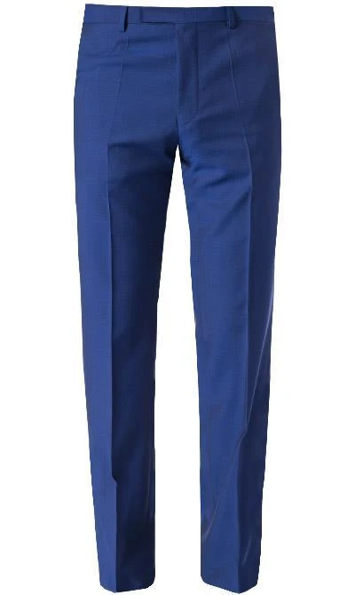 DIGEL Anzug Slim Fit 99832/128001+110030/28 Schurwolle Super100, Royalblau meliert, Blau 8 DIGEL Anzug Slim Fit 99832/128001+110030/28 Schurwolle Super100, Royalblau meliert, Blau – Bild 6