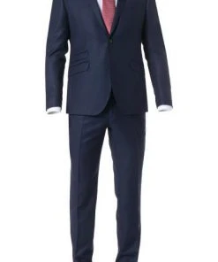 CG Anzug 70-124N1/423732+433103/62 Slim Fit, Schurwolle, Navy meliert, Marineblau