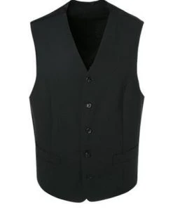 DIGEL Weste Comfort Fit Livorno 99976/161010/10 Schurwolle, Schwarz