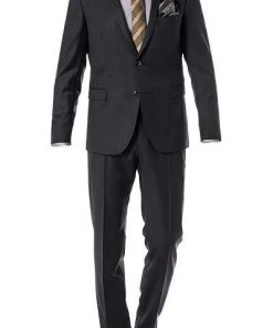 Strellson Anzug Rick-Jans 30012742/215 Regular Fit, Schurwolle, Dunkelbraun