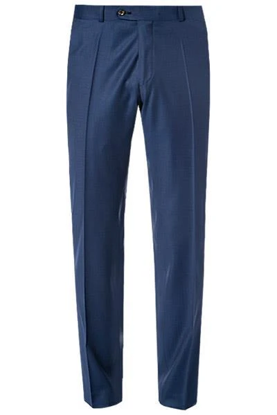 Carl Gross Hose Flann 70-061S/338333/63 Sharp Fit, Schurwolle, Blau meliert, Dunkelblau 4 Carl Gross Hose Flann 70-061S/338333/63 Sharp Fit, Schurwolle, Blau meliert, Dunkelblau – Bild 2