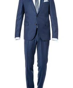 Carl Gross Anzug 70-061S0/325012+338333/63 Sharp Fit, Schurwolle, Saphirblau meliert, Dunkelblau