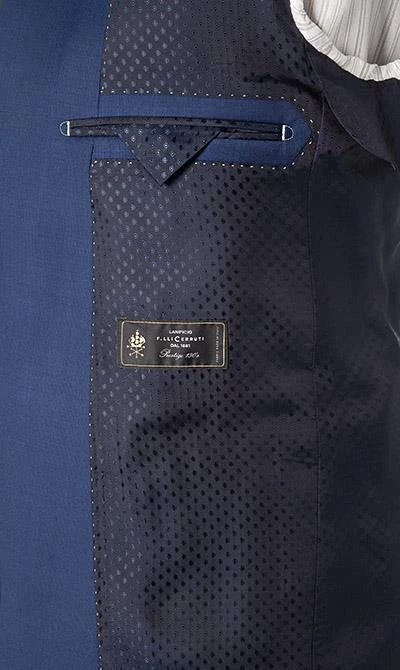 Carl Gross Anzug 70-061S0/325012+338333/63 Sharp Fit, Schurwolle, Saphirblau meliert, Dunkelblau 7 Carl Gross Anzug 70-061S0/325012+338333/63 Sharp Fit, Schurwolle, Saphirblau meliert, Dunkelblau – Bild 5