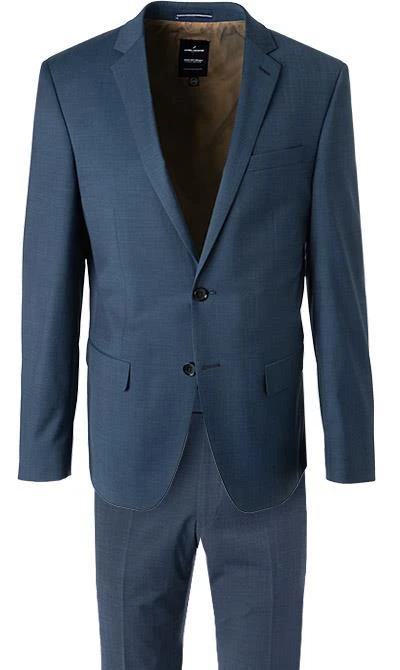 Daniel Hechter Anzug 40202+40252/100110/670 Modern Fit, Schurwolle klimaregulierend, Indigo meliert, Nachtblau 4 Daniel Hechter Anzug 40202+40252/100110/670 Modern Fit, Schurwolle klimaregulierend, Indigo meliert, Nachtblau – Bild 2