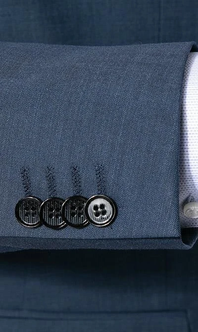 Daniel Hechter Anzug 40202+40252/100110/670 Modern Fit, Schurwolle klimaregulierend, Indigo meliert, Nachtblau 6 Daniel Hechter Anzug 40202+40252/100110/670 Modern Fit, Schurwolle klimaregulierend, Indigo meliert, Nachtblau – Bild 4