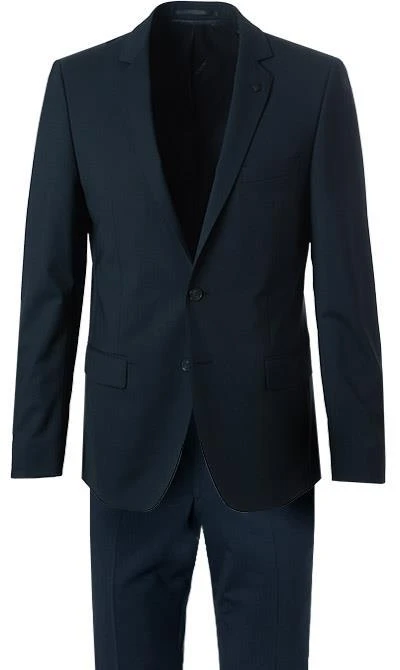 KARL LAGERFELD Anzug 155200+255001/10/500099/690 Schurwoll-Stretch, Nachtblau, Marine 4 KARL LAGERFELD Anzug 155200+255001/10/500099/690 Schurwoll-Stretch, Nachtblau, Marine – Bild 2