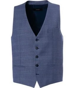 CINQUE Weste Cipuletti-W 2690-2106/65 Super Slim, Schurwoll-Stretch, Blau kariert, Dunkelblau
