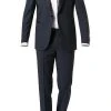 EDUARD DRESSLER Smoking 00225/6B11+3B45/46 Shaped Fit, Wolle-Mohair, Nachtblau, Marine -Anzüge & Westen Verkäufe 312219 norm