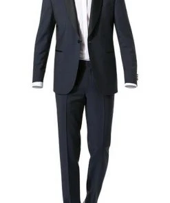 EDUARD DRESSLER Smoking 00225/6B11+3B45/46 Shaped Fit, Wolle-Mohair, Nachtblau, Marine