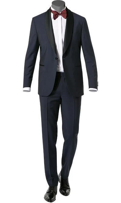 EDUARD DRESSLER Smoking 00225/6B11+3B45/46 Shaped Fit, Wolle-Mohair, Nachtblau, Marine 3 EDUARD DRESSLER Smoking 00225/6B11+3B45/46 Shaped Fit, Wolle-Mohair, Nachtblau, Marine