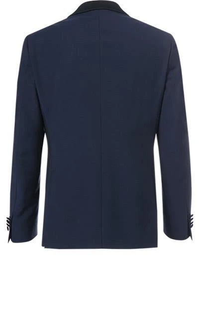 EDUARD DRESSLER Smoking 00225/6B11+3B45/46 Shaped Fit, Wolle-Mohair, Nachtblau, Marine 5 EDUARD DRESSLER Smoking 00225/6B11+3B45/46 Shaped Fit, Wolle-Mohair, Nachtblau, Marine – Bild 3