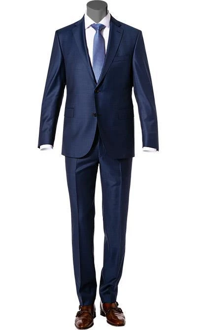 EDUARD DRESSLER Anzug 00510/6B01+3B25/45 Shaped Fit, Schurwolle Super140, Dunkelblau meliert, Dunkelblau 3 EDUARD DRESSLER Anzug 00510/6B01+3B25/45 Shaped Fit, Schurwolle Super140, Dunkelblau meliert, Dunkelblau