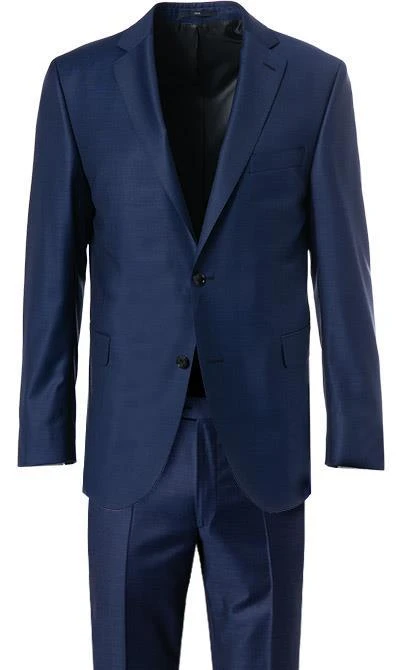 EDUARD DRESSLER Anzug 00510/6B01+3B25/45 Shaped Fit, Schurwolle Super140, Dunkelblau meliert, Dunkelblau 4 EDUARD DRESSLER Anzug 00510/6B01+3B25/45 Shaped Fit, Schurwolle Super140, Dunkelblau meliert, Dunkelblau – Bild 2