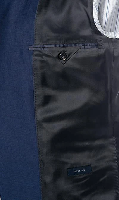 EDUARD DRESSLER Anzug 00510/6B01+3B25/45 Shaped Fit, Schurwolle Super140, Dunkelblau meliert, Dunkelblau 7 EDUARD DRESSLER Anzug 00510/6B01+3B25/45 Shaped Fit, Schurwolle Super140, Dunkelblau meliert, Dunkelblau – Bild 5