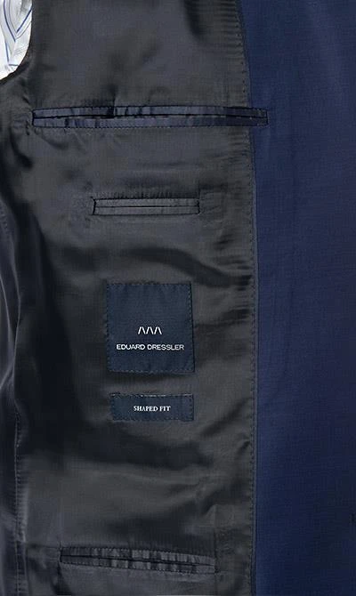 EDUARD DRESSLER Anzug 00510/6B01+3B25/45 Shaped Fit, Schurwolle Super140, Dunkelblau meliert, Dunkelblau 8 EDUARD DRESSLER Anzug 00510/6B01+3B25/45 Shaped Fit, Schurwolle Super140, Dunkelblau meliert, Dunkelblau – Bild 6
