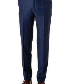 EDUARD DRESSLER Hose Jeff 00510/3B25/45 Shaped Fit, Schurwolle Super140, Dunkelblau meliert, Dunkelblau