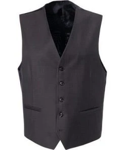 Carl Gross Weste Stan 70-060N0/343113/72 Modern Fit, Schurwolle, Dunkelbraun, Braun