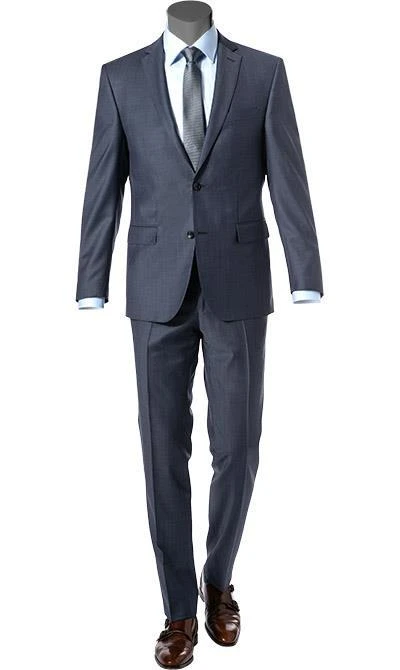 Carl Gross Anzug 70-060N0/323022+332023/61 Modern Fit, Schurwolle, Blau, Stahlblau 3 Carl Gross Anzug 70-060N0/323022+332023/61 Modern Fit, Schurwolle, Blau, Stahlblau
