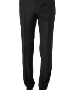 BOSS Hose Lenon 50410140/001 Regular Fit, Schurwolle, Schwarz meliert, Schwarz