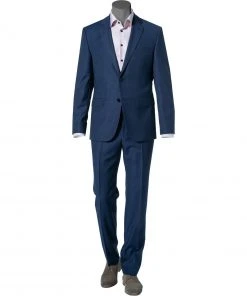 BOSS Anzug Jeckson/Lenon 50410126+50410140/420 Anzug Jeckson-Lenon, Regular Fit, Schurwolle, Mittelblau meliert, Blau