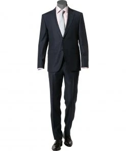 BOSS Anzug Jeckson/Lenon 50410126+50410140/402 Anzug Jeckson-Lenon, Regular Fit, Schurwolle, Nachtblau meliert, Dunkelblau