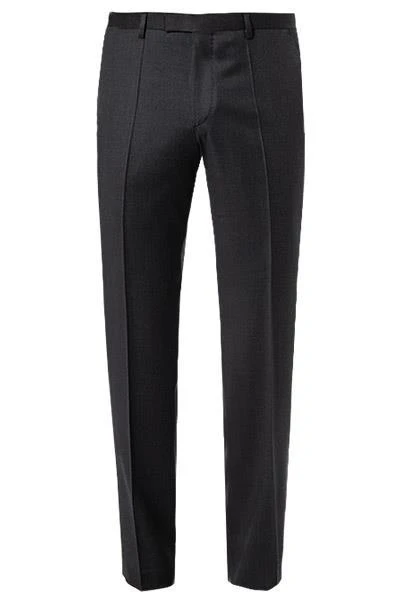 BOSS Hose Lenon 50409254/021 Regular Fit, Schurwolle REDA, Anthrazit meliert, Dunkelgrau 4 BOSS Hose Lenon 50409254/021 Regular Fit, Schurwolle REDA, Anthrazit meliert, Dunkelgrau – Bild 2