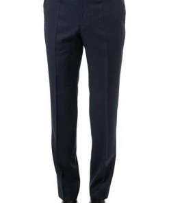 BOSS Hose Lenon 50409254/480 Regular Fit, Schurwolle REDA, Dunkelblau, Blau