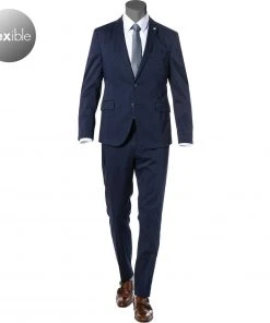 Pierre Cardin Anzug 62211+72137/810/75201/3000 Slim Fit, Baumwoll-Stretch halbgefüttert, Navy, Marine