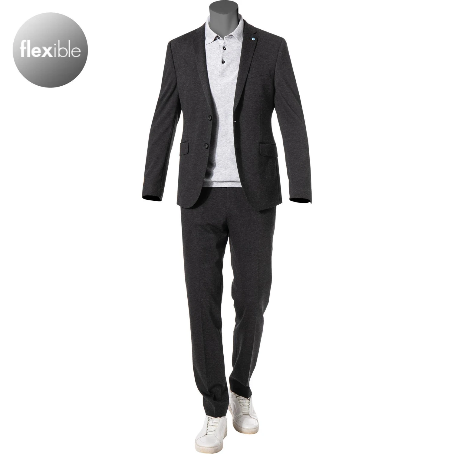 Pierre Cardin Anzug 62211+72137/810/75281/2100 Slim Fit, Jersey halbgefüttert, Anthrazit meliert, Anthrazit 3 Pierre Cardin Anzug 62211+72137/810/75281/2100 Slim Fit, Jersey halbgefüttert, Anthrazit meliert, Anthrazit