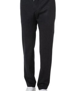 Tommy Hilfiger Tailored Hose TT0TT04259/429 Slim Fit, Mikrofaser, Marine gestreift, Nachtblau