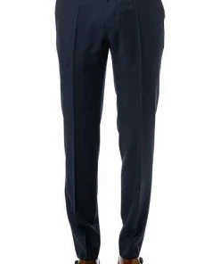 BOSS Hose Genius 50408837/480 Slim Fit, Schurwolle REDA, Dunkelblau, Blau