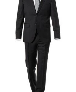 BOSS Anzug Jeckson/Genius 50409253+50408837/001 Anzug Jeckson-Genius, Regular Fit, Schurwolle REDA, Schwarz