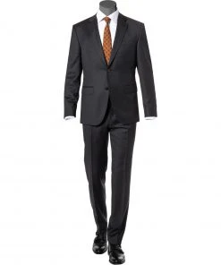 BOSS Anzug Jeckson/Genius 50409253+50408837/021 Anzug Jeckson-Genius, Slim Fit, Schurwolle REDA, Anthrazit meliert, Dunkelgrau