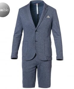 Mason's Anzug 2GC3340/JT104N+9BF2R4940/JT104N/012 Jersey, Jeansblau meliert, Blau