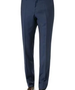 BOSS Hose Genius 50408837/419 Slim Fit, Schurwolle, Marineblau, Marine