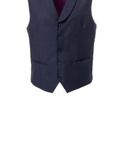 CG Anzug 80-138N1/424012+441043+430013/63 Anzug mit Weste, Slim Fit, Schurwolle, Saphirblau, Blau-schwarz -Anzüge & Westen Verkäufe 323755 norm4