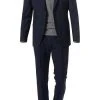 Strellson Anzug Cerf-Mandor 30016214/402 Extra Slim Fit, Schurwolle Super100, Dunkelblau gestreift , Marineblau