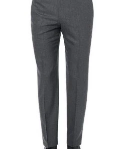HILTL Hose Piacenza 24245/34600/11 Contemporary Fit, Schurwolle waschbar, Anthrazit meliert, Grau