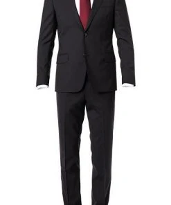 OSCAR JACOBSON Anzug 30503700+51703700/311 Woll-Stretch, Schwarz