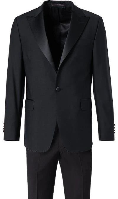 OSCAR JACOBSON Anzug 31384651+5934651/310 Smoking, Wolle, Schwarz 4 OSCAR JACOBSON Anzug 31384651+5934651/310 Smoking, Wolle, Schwarz – Bild 2